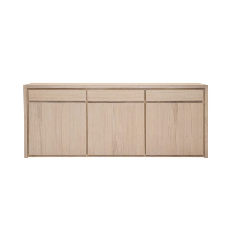 Buffet en chêne 3 tiroirs, 3 portes. couleur chêne naturel