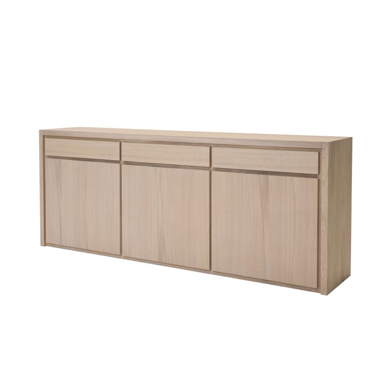 Buffet en chêne 3 tiroirs, 3 portes. couleur chêne naturel - Image 2