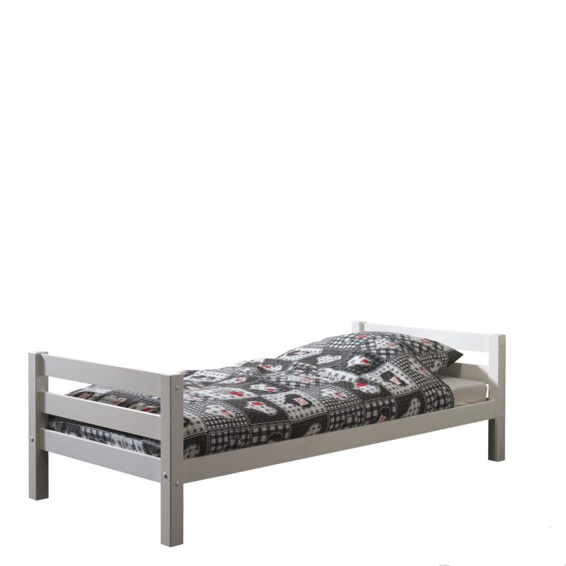 Pino lit 1 personne 90x200cm blanc