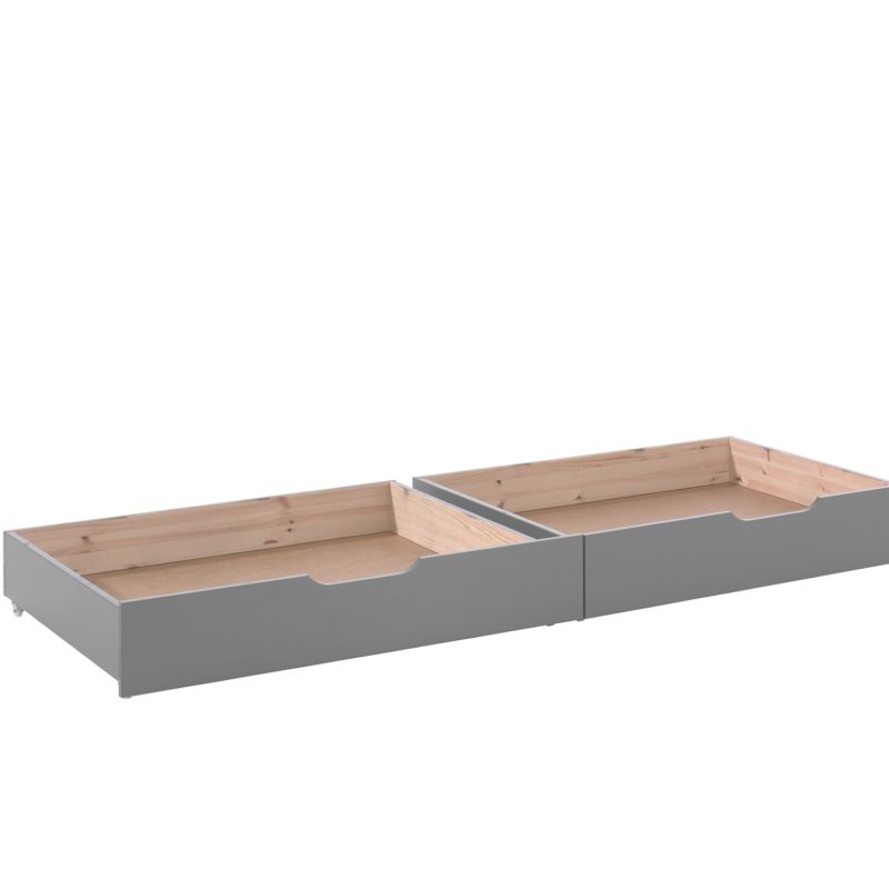 Pino 2 tiroirs gris