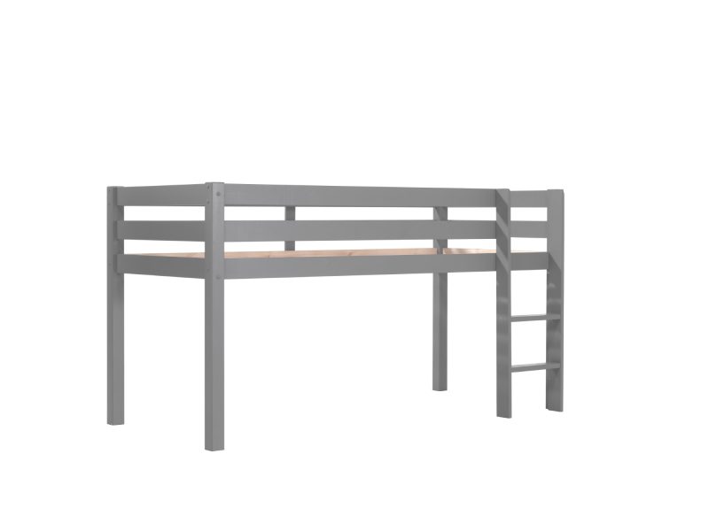 Pino lot avec lit compact, bureau et bibliothèque en gris - Image 3