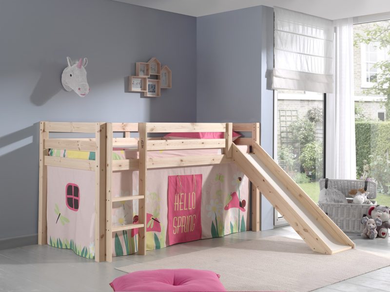 Pino lot avec lit compact avec toboggan natur et une housse spring - Image 2