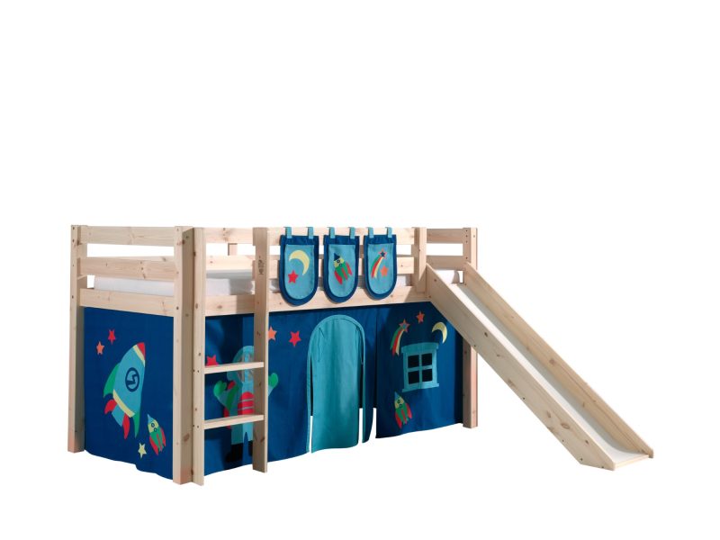 Pino lot avec lit compact avec toboggan natur, une housse astro et 3 sachets astro