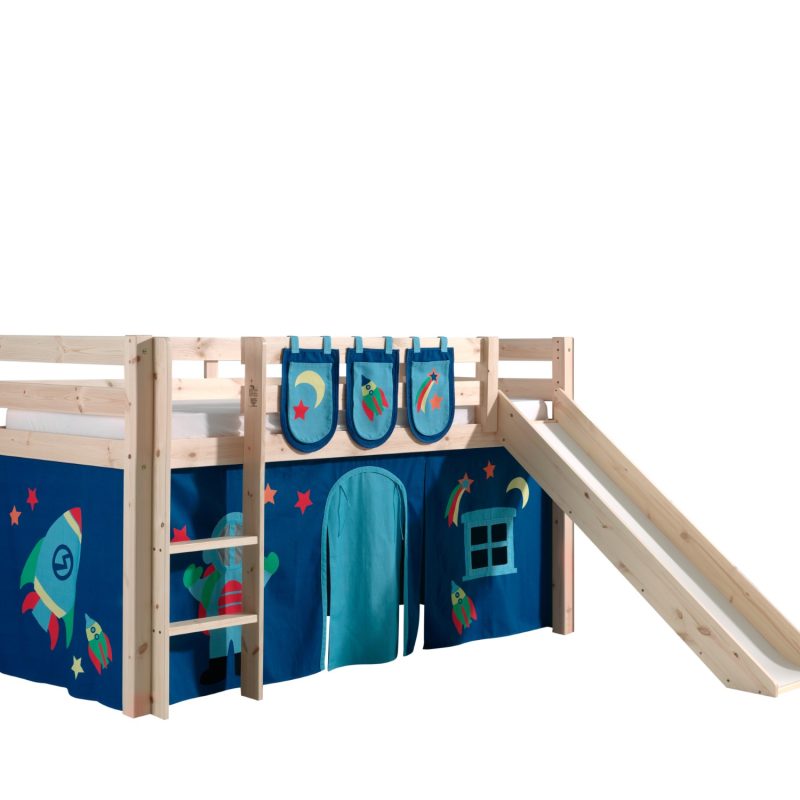 Pino lot avec lit compact avec toboggan natur, une housse astro et 3 sachets astro