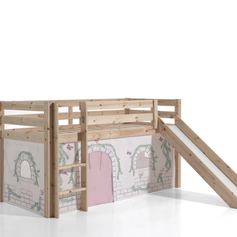 Pino lot avec lit compact avec toboggan natur  et une housse birdy