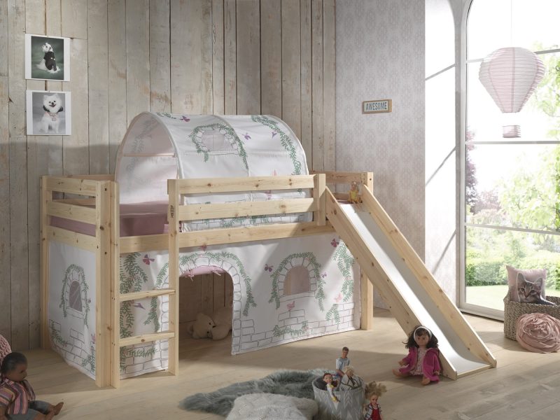 Pino lot avec lit compact avec toboggan natur, une housse birdy et un tunnel birdy - Image 4