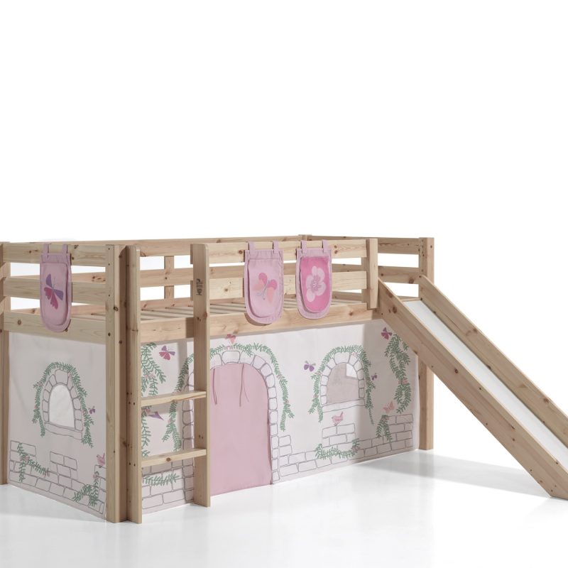 Pino lot avec lit compact avec toboggan natur, une housse birdy et 3 sachets birdy