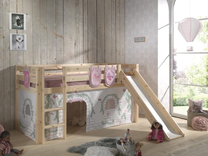 Pino lot avec lit compact avec toboggan natur, une housse birdy et 3 sachets birdy - Image 4