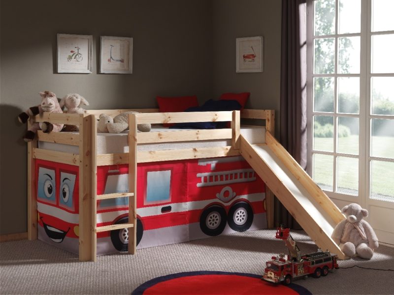Pino lot avec lit compact avec toboggan natur et une housse fire rescue - Image 5