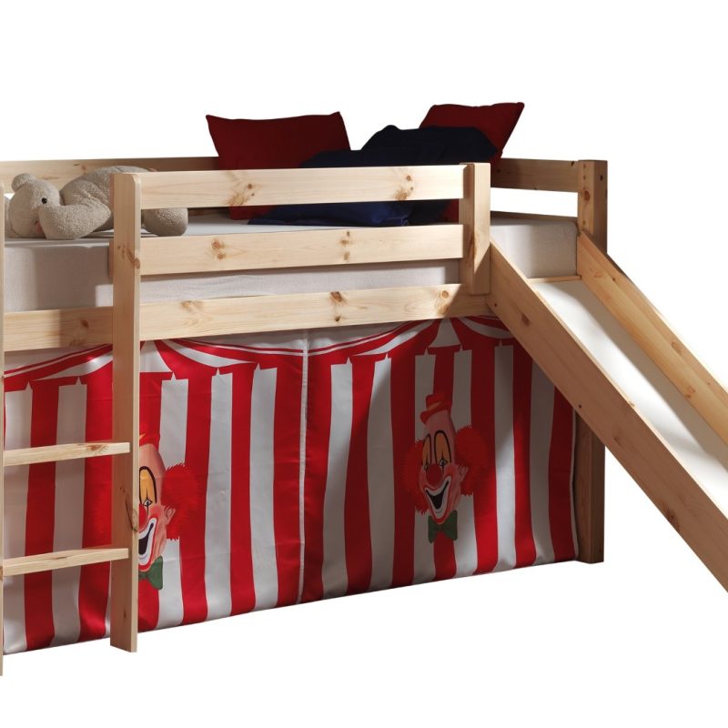 Pino lot avec lit compact avec toboggan natur et une housse chucky