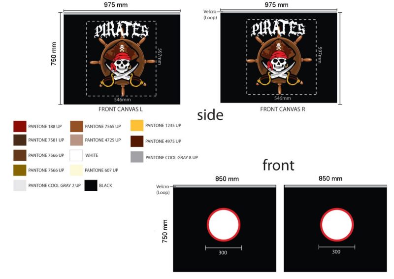 Pino lot avec3 lit compact avec toboggan natur et une housse pirates - Image 3