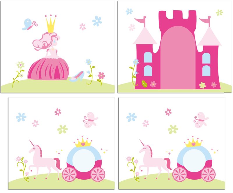 Pino lot avec lit compact avec toboggan blanc, une housse princesse, 3 sachets princesse et un tunnel princesse - Image 3