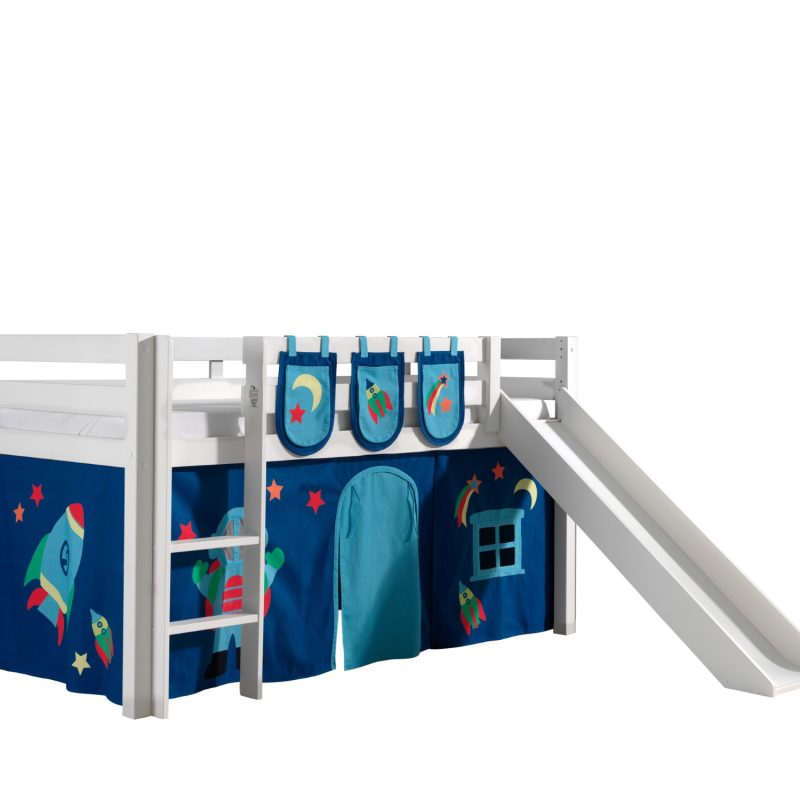 Pino lot avec lit compact avec toboggan blanc, une housse astro et 3 sachets astro