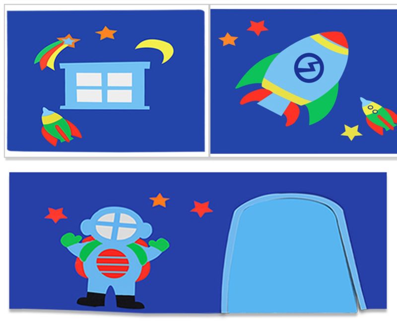Pino lot avec lit compact avec toboggan blanc, une housse astro et 3 sachets astro - Image 3