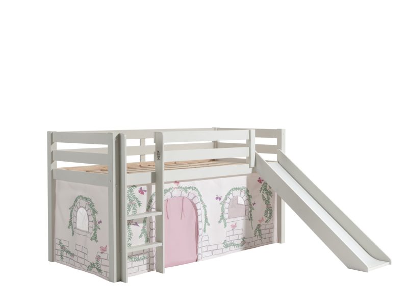 pino lot avec lit compact avec toboggan blanc et une housse birdy