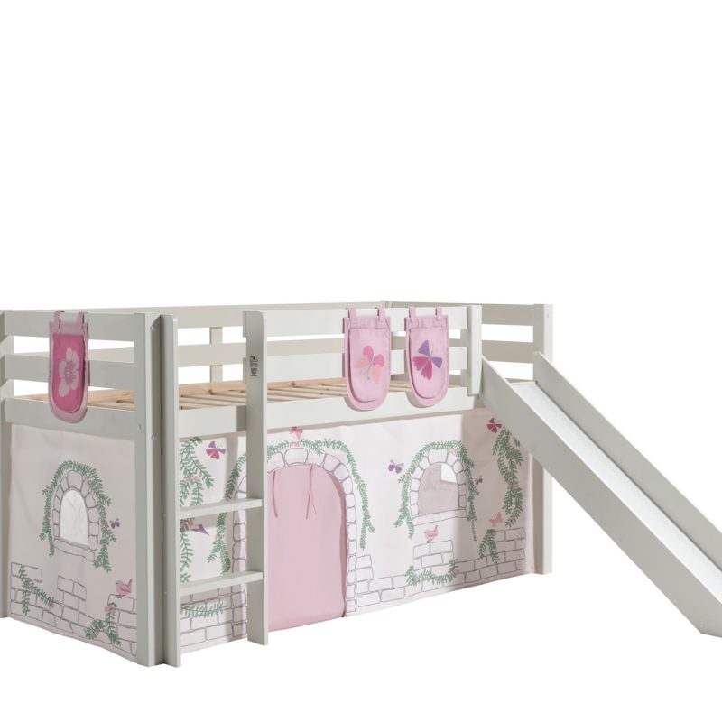 Pino lot avec lit compact avec toboggan blanc, housse birdy et 3 sachets birdy