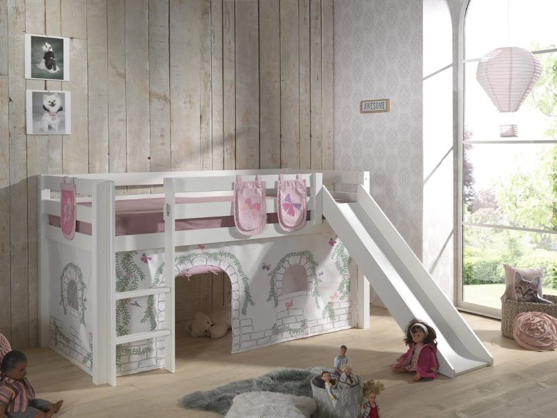 Pino lot avec lit compact avec toboggan blanc, housse birdy et 3 sachets birdy - Image 5