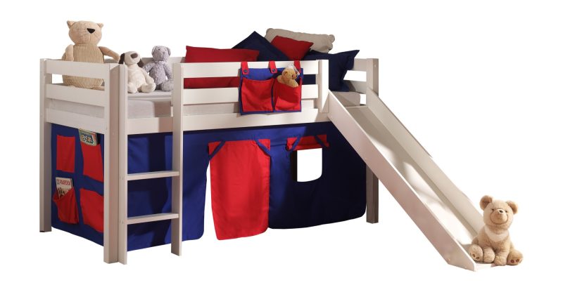 Pino lot avec pino lit compact avec toboggan blanc et une housse domino