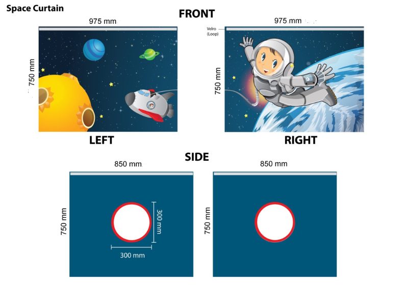 Pino lot avec lit compact avec toboggan blanc et housse space - Image 4