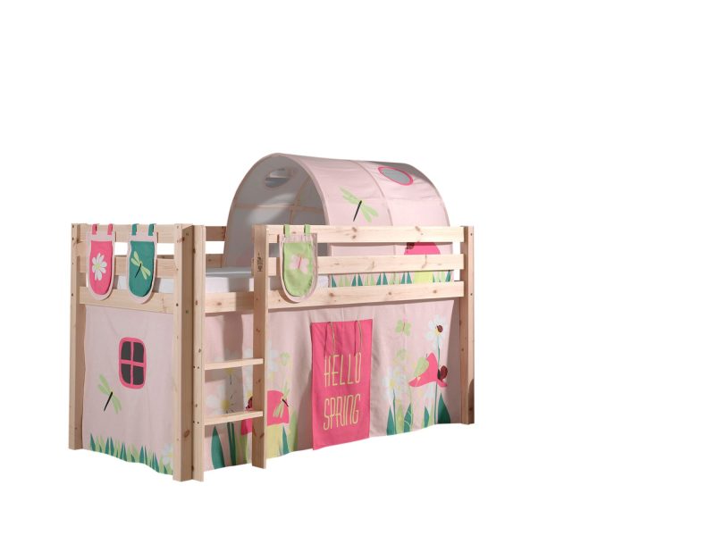 Pino lot avec lit compact nature, housse spring, 3 sachets spring et tunnel spring