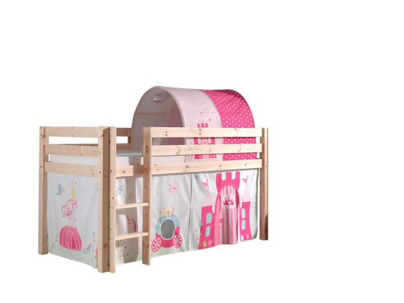 Pino lot avec lit compact nature, housse princesse et  tunnel princesse