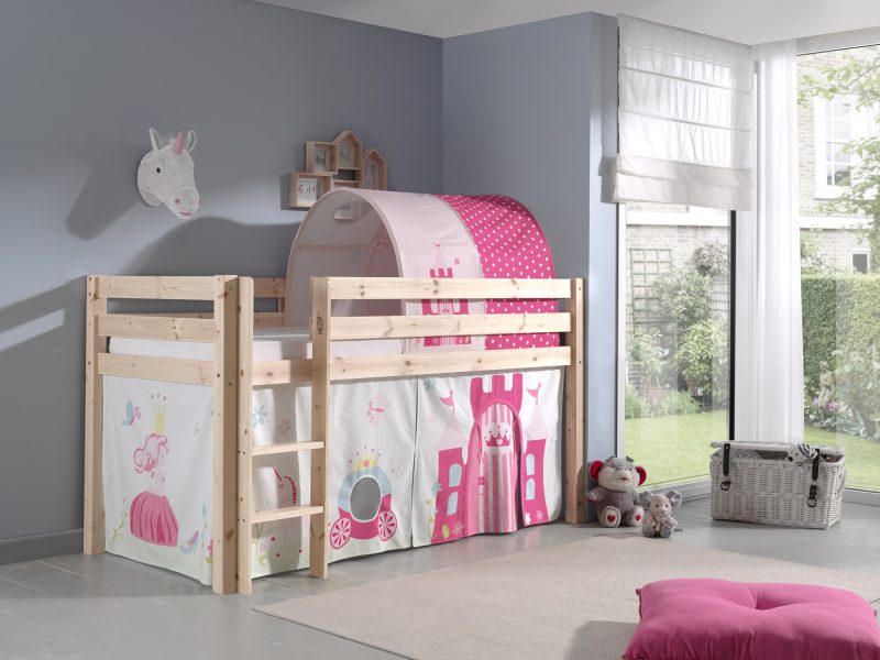 Pino lot avec lit compact nature, housse princesse et  tunnel princesse - Image 2