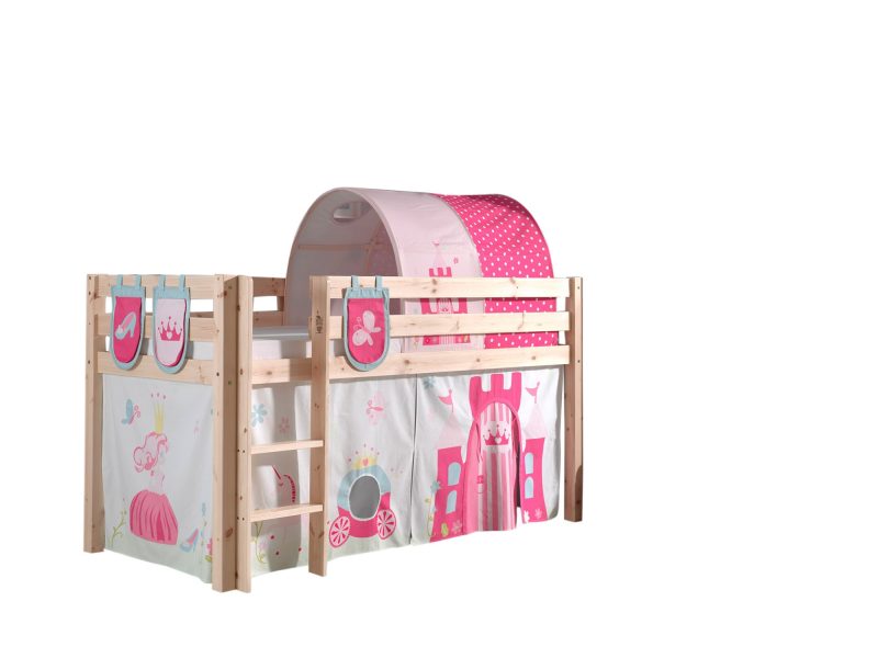 Pino lot avec pino lit compact nature, housse princesse, 3 sachets et un tunnel princesse