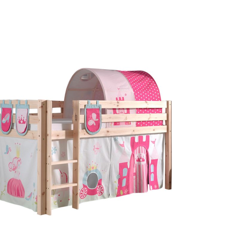 Pino lot avec pino lit compact nature, housse princesse, 3 sachets et un tunnel princesse