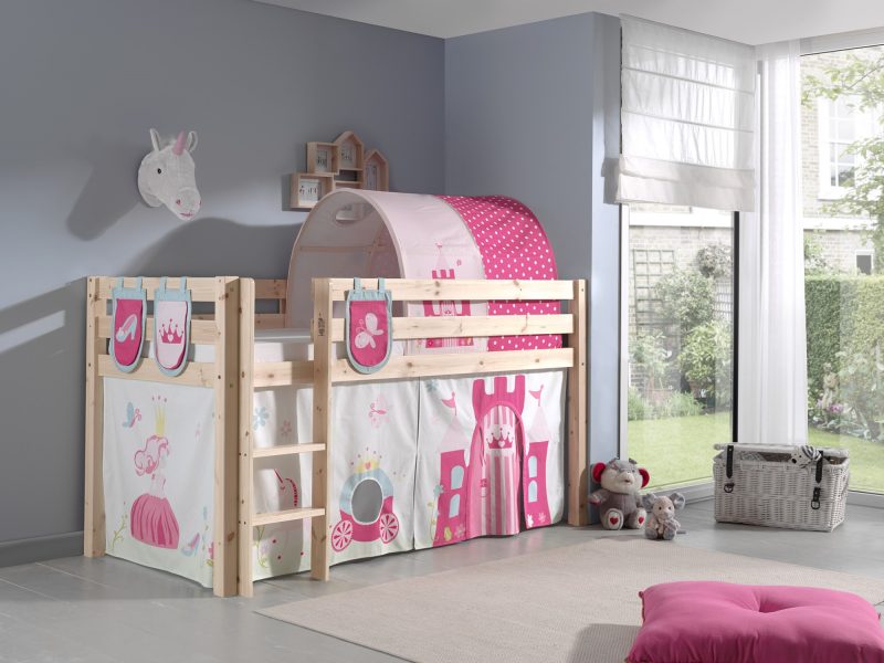 Pino lot avec pino lit compact nature, housse princesse, 3 sachets et un tunnel princesse - Image 2