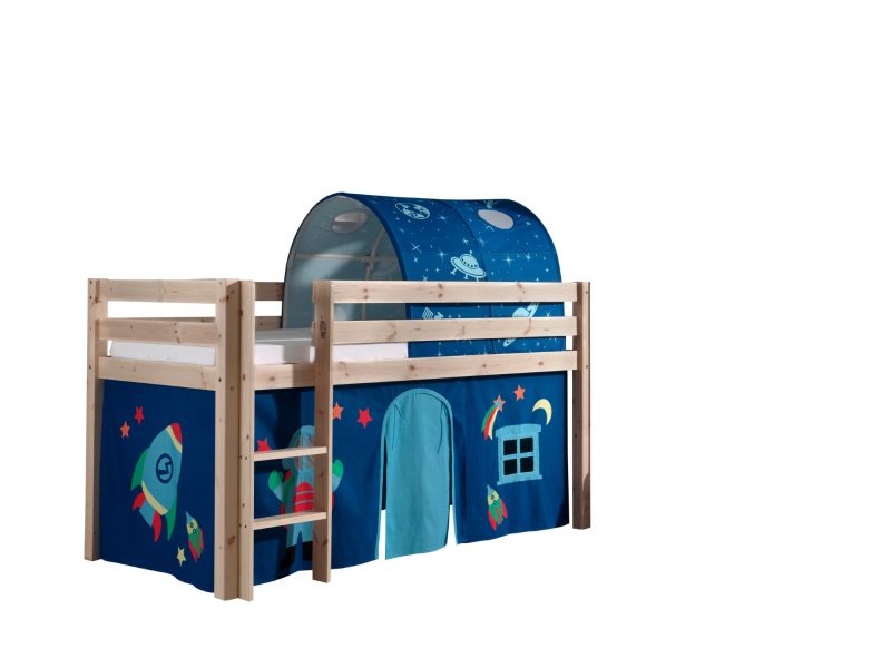Pino avec lit compact nature, une housse astro et un tunnel astro