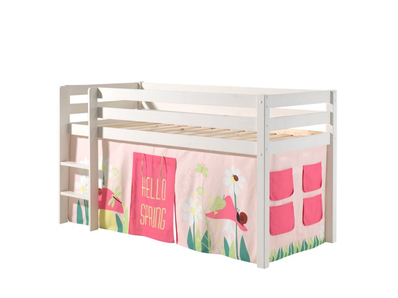 Pino lot avec lit compact blanc et housse spring