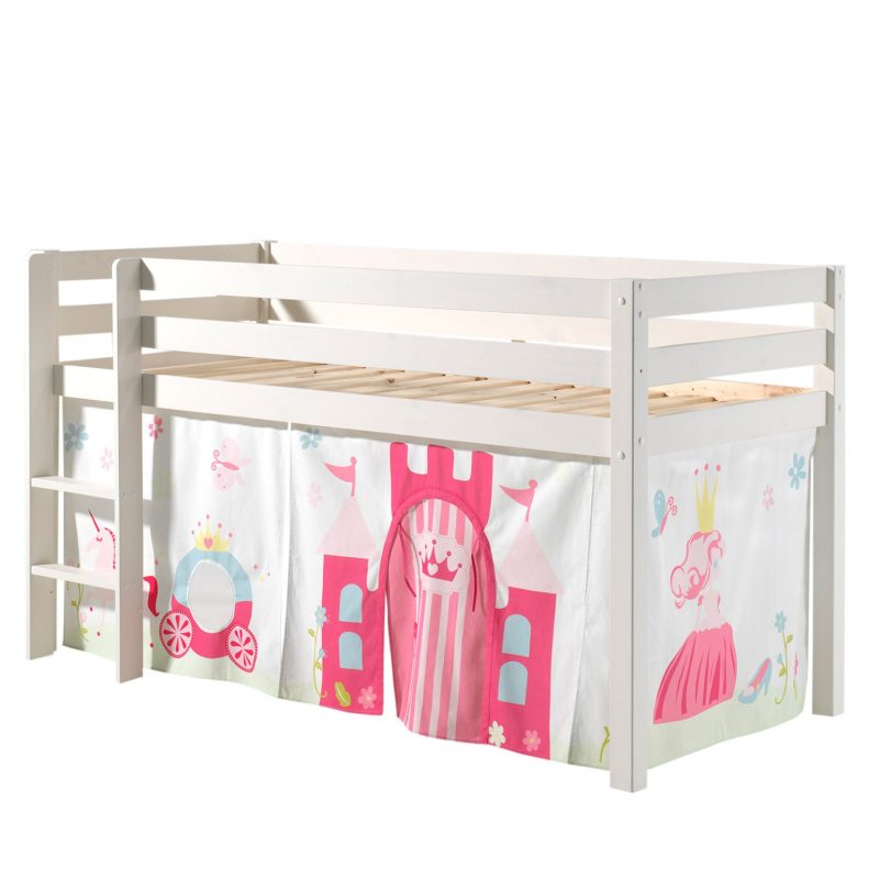 Pino lot avec lit compact blanc  et housse princesse