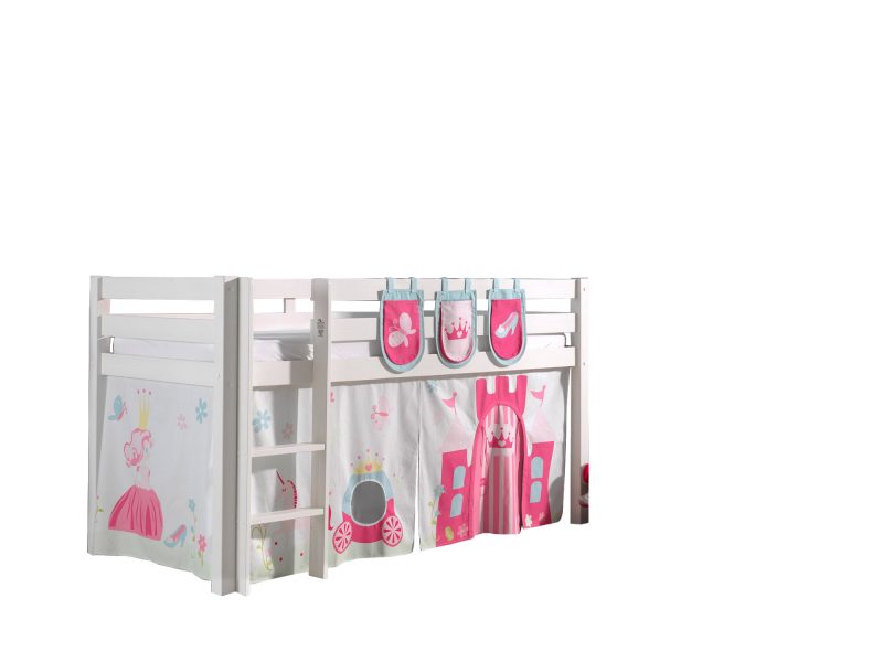 Pino lot avec lit compact blanc, housse princesse et 3 sachets princesse