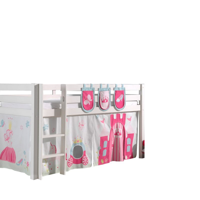 Pino lot avec lit compact blanc, housse princesse et 3 sachets princesse