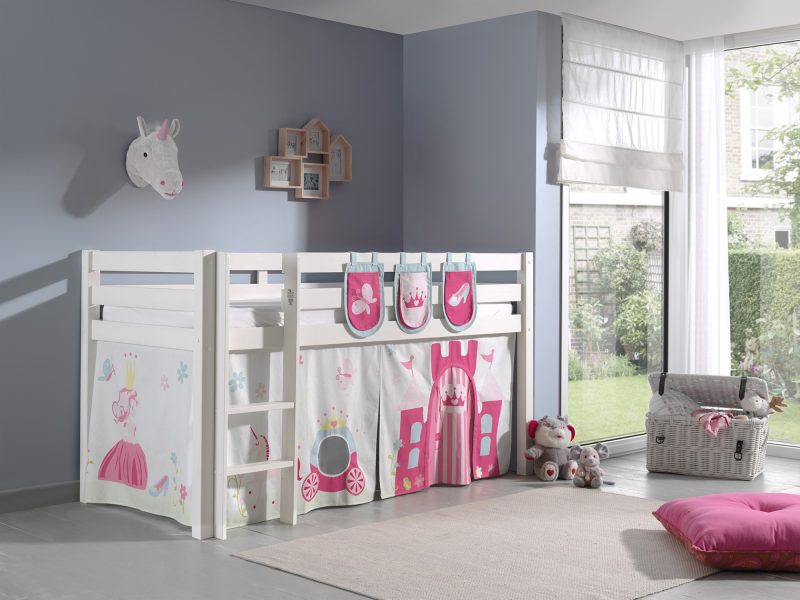Pino lot avec lit compact blanc, housse princesse et 3 sachets princesse - Image 2