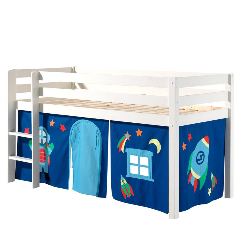 Pino lot avec lit compact blanc et housse astro