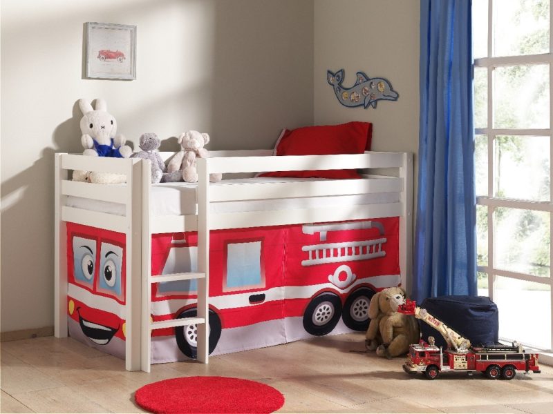 Pino lot avec lit compact blanc et housse fire rescue - Image 2