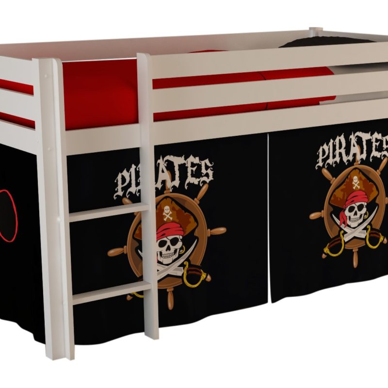 Pino lot avec lit compact blanc et housse pirates
