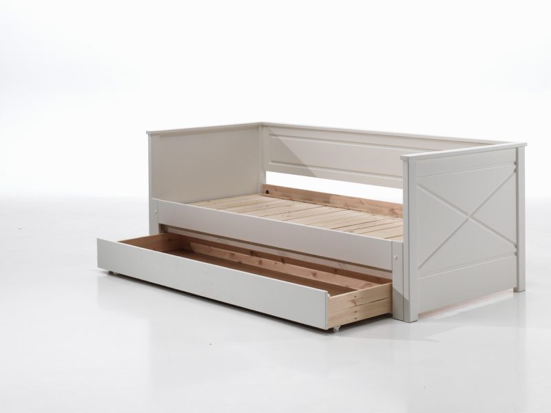 Pino lot avec lit amouvable blanc  et tiroir pour lit capitain blanc