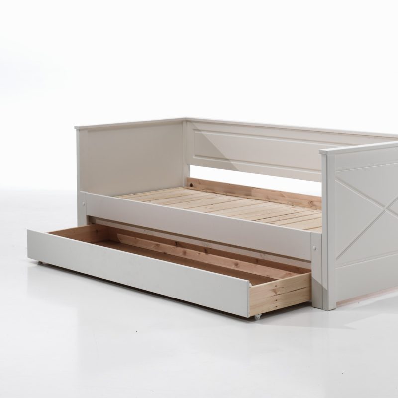 Pino lot avec lit amouvable blanc  et tiroir pour lit capitain blanc