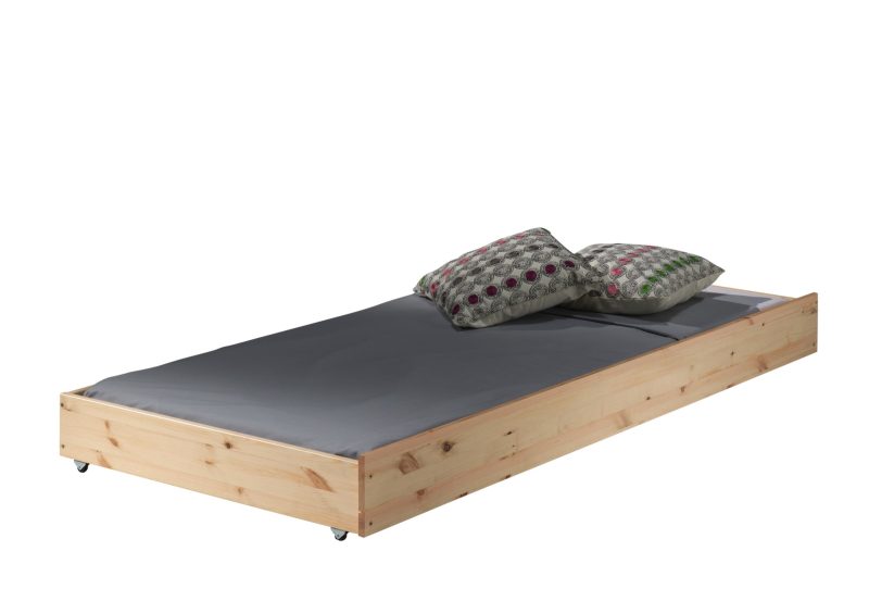 Pino lot avec lit superposé (180cm) naturel et lit gigogne (90x195cm) naturel - Image 3