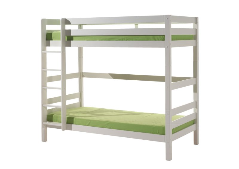 Pino lot avec lit superposé (180cm) blanc et pino lit gigogne (90x195cm) blanc - Image 2