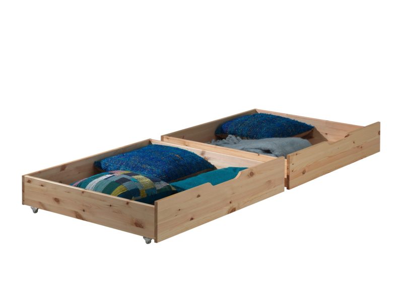 Pino lot avec lit superposé (140cm) naturel et 2 tiroirs naturel - Image 4