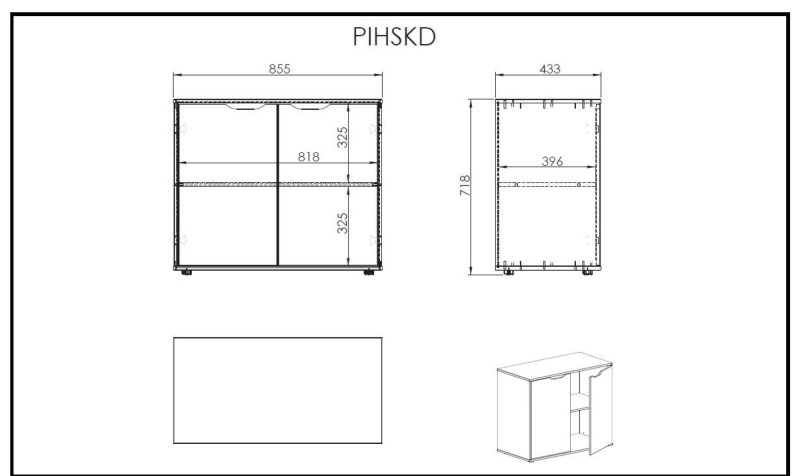 Pino commode 2p blanc - Image 3