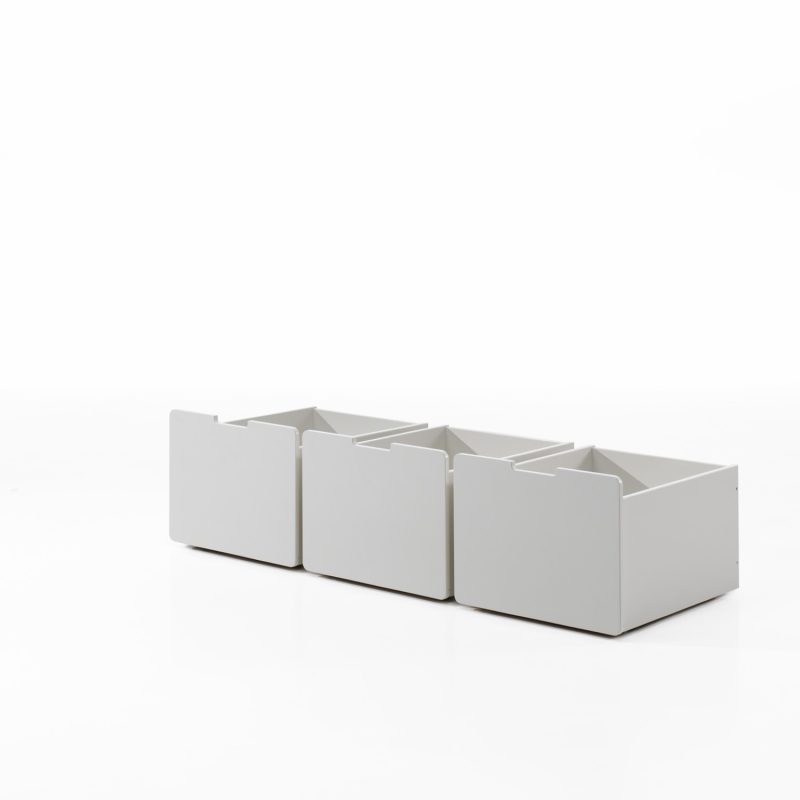 Pino 3 tiroirs blanc pour lit