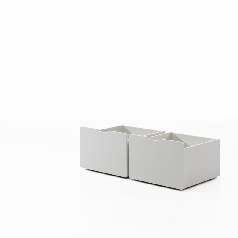 Pino 2 tiroirs blanc pour lit chêne sublime