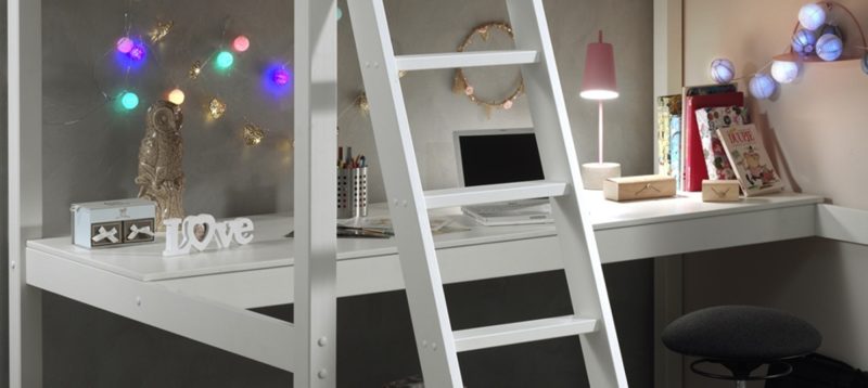Pino plan de travail mezzanine 90/140cm blanc - Image 2