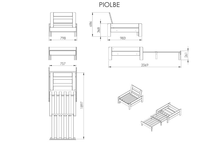 Pino lit fauteuil blanc - Image 2