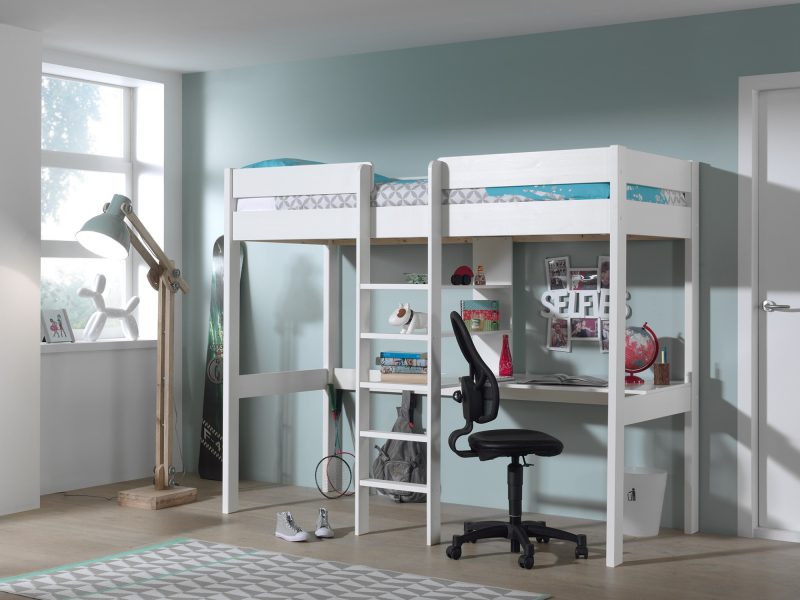Pino lit mezzanine blanc - Image 2