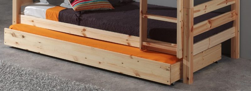 Pino lit gigogne 90x195cm naturel - Image 2